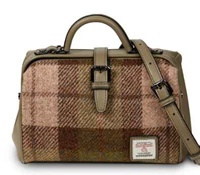 Image for Islander Medium Doctor Bag with HARRIS TWEED- Chestnut Tartan