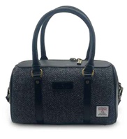 Image for Islander Medium Duffle Bag with HARRIS TWEED - Grey Herringbone Tartan