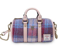 Image for Islander Mini Duffle Bag with HARRIS TWEED - Pink and Blue Tartan