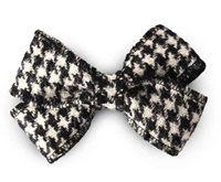 Image for Islander Hair Clip with HARRIS TWEED - Black and White Dogtooth