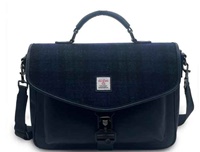 Image for Islander Laptop Bag with HARRIS TWEED - Black Watch Tartan