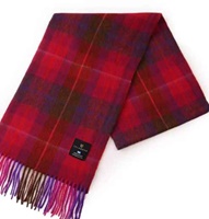 Image for Harris Tweed Islander Lambswool Scarf, Fuchsia Tartan