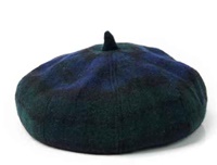 Image for Islander Lambswool Tartan Bunnet- Blackwatch