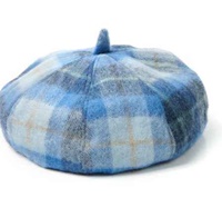 Image for Islander Lambswool Tartan Bunnet- Blue