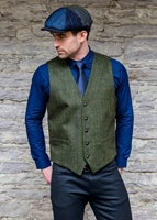 Image for Mucros Weavers Green Irish Tweed Waistcoat Vest 27