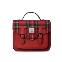 Image for Islander Medium Calton Satchel Bag with HARRIS TWEED - Royal Stewart Tartan