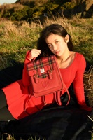 Image for Islander Calton Backpack with HARRIS TWEED - Royal Stewart Tartan