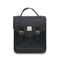 Image for Islander Calton Backpack with HARRIS TWEED - Black Herringbone