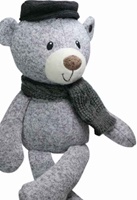 Image for Man of Aran Teddy Bear with Flat Cap, Grey
