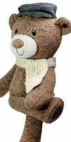 Image for Man of Aran Teddy Bear with Flat Cap, Dark Brown