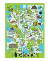 Image for Iconic Map of Ireland Tea Towel