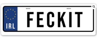 Image for Feckit Car Plate Tin Sign