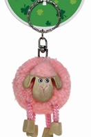 Image for Pink Wooden SHeep Keychain