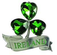 Image for Green Crystal Shamrock Magnet