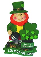 Image for Leprechaun Growing a Shamrock Magnet