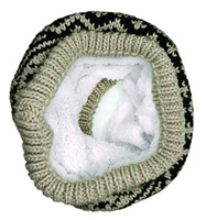 Image for Scandi Fleece Lined Snood - Beige/Black