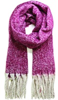 Image for Man of Aran Shawl/Scarf - Speckled Burgundy, and White