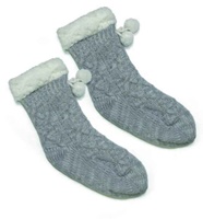 Image for Man of Aran Slipper Socks - Grey