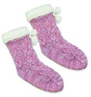 Image for Man of Aran Slipper Socks - Pink