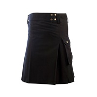 Image for Gents Casual 5 Yard Utility Kilt Black