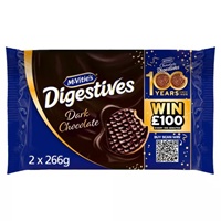 Image for McVities Dark Chocolate Digestive Biscuits Twin Pack 532g