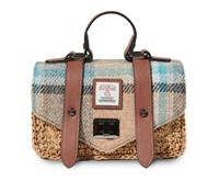 Image for Islander Limited Edition Mini Satchel Hand Bag- Islander 
Check and Straw