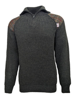 Image for Raglan Sleeve Quarter Zip Wool Jumper, Moss Green