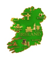 Image for Ireland Map with Icons Magnet