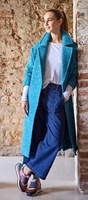 Image for Avoca Handweavers Light Donegal Wool and Mohair Coat, Blue Blur