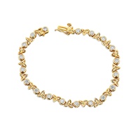 Image for 14kt Gold Lab Diamond Trinity Bracelet