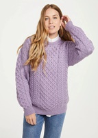 Image for Aran Woolen Mills Traditional Unisex Sweater, Lavender