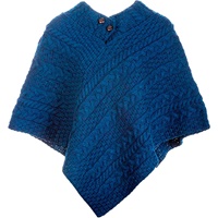Image for Aran Woollen Mills Poncho, Atlantic