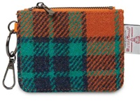 Image for Islander Card Zip Wallet-Orange/Blue Tartan