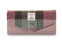 Image for Islander Large Clasp Purse- Pink/Green Tartan