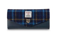 Image for Islander Large Clasp Purse- Navy Tartan