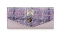 Image for Islander Large Clasp Purse- Purple Tartan