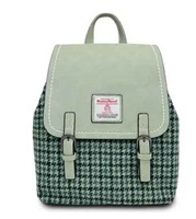 Image for Islander Jura Backpack with HARRIS TWEED - Green Dogtooth