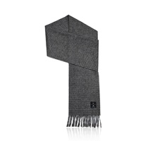 Image for Islander Harris Tweed Lambswool Scarf - Black and White Dogtooth, Small