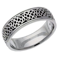 Image for Sterling Silver Celtic Wedding Band 7mm