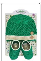 Image for Baby Hat & Booties Set, Green