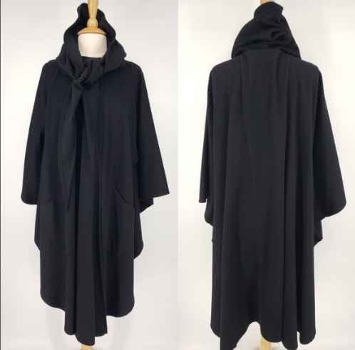 Jimmy Hourihan Wool and Cashmere Irish Cape, Black - Irish Jewelry