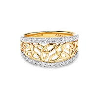 Image for 14K Gold Lab Diamond Irish Trinity Knot Ring