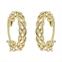 Image for 14kt Gold Vermeil Celtic Hoop Medium Earrings