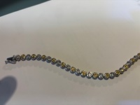 Image for Celtic Knot Design Bracelet Sterling Silver Gold Plate and CZ accents 5mm