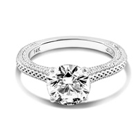 Image for 14K White Gold Celtic  Ring with 2ct Lab Diamond 22.40mm