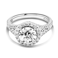 Image for 2ct Diamond 14K White Gold Irish Celtic Trinity Knot Engagement Ring