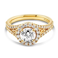 Image for Irish Celtic Trinity Knot Engagement Ring 14K  Yellow Gold with 2ct Lab Grown Center Diamond