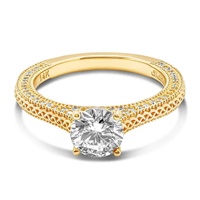 Image for 14K Yellow Gold Celtic Ring with 2ct Lab Grown Diamond Weight: 0.115ct