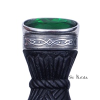Image for Celtic Dress Sgian Dubh with Emerald Stone Top