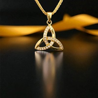 Image for 14K Gold Vermeil Trinity Pendant with Cubic Zirconia